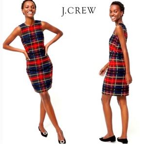 J.CREW Plaid Sheath Dress Lurex Stewart Tartan, 2